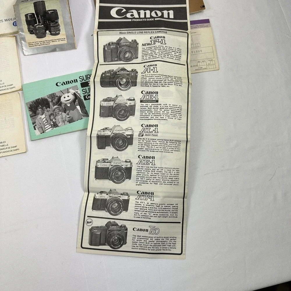 Canon, Nikon, Minolta, Olympus, Focal Vintage Brochures Bundle